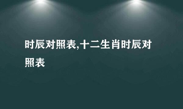 时辰对照表,十二生肖时辰对照表