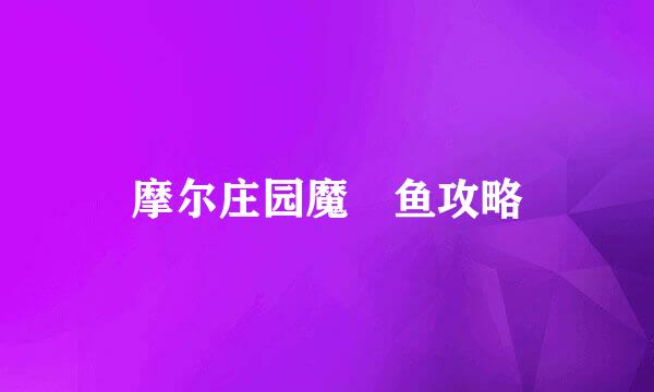 摩尔庄园魔鳉鱼攻略