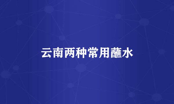 云南两种常用蘸水