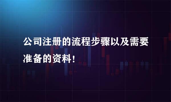公司注册的流程步骤以及需要准备的资料！