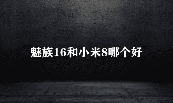 魅族16和小米8哪个好