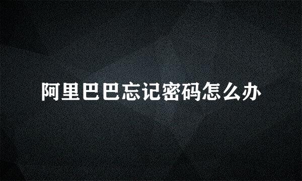 阿里巴巴忘记密码怎么办