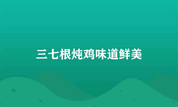 三七根炖鸡味道鲜美