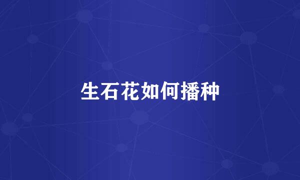 生石花如何播种