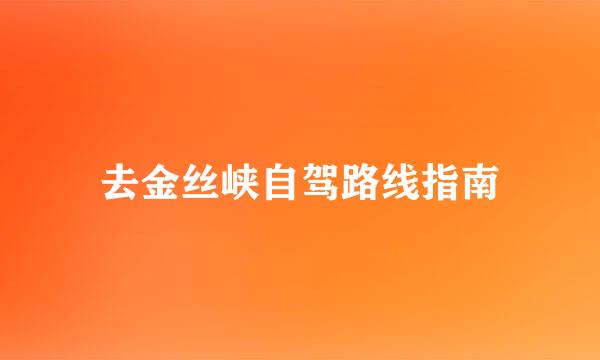 去金丝峡自驾路线指南