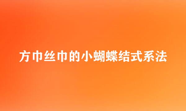 方巾丝巾的小蝴蝶结式系法