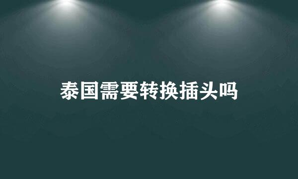 泰国需要转换插头吗
