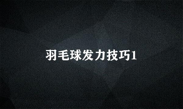 羽毛球发力技巧1