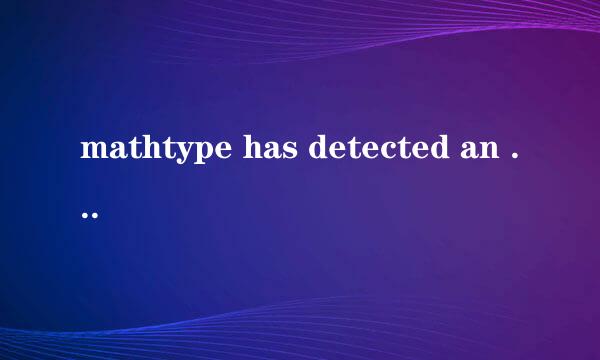 mathtype has detected an error inAutoExecCls
