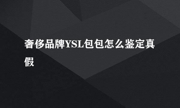 奢侈品牌YSL包包怎么鉴定真假