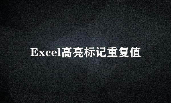 Excel高亮标记重复值