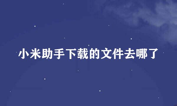 小米助手下载的文件去哪了