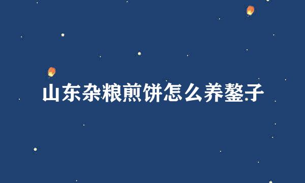山东杂粮煎饼怎么养鏊子