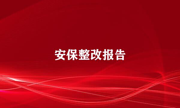 安保整改报告