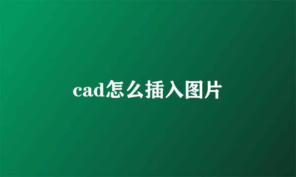 cad怎么插入图片