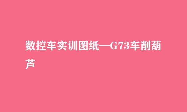 数控车实训图纸—G73车削葫芦