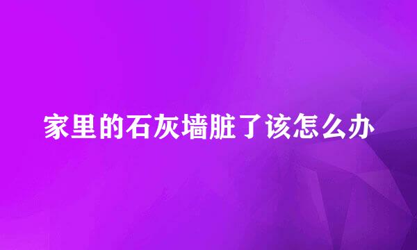家里的石灰墙脏了该怎么办