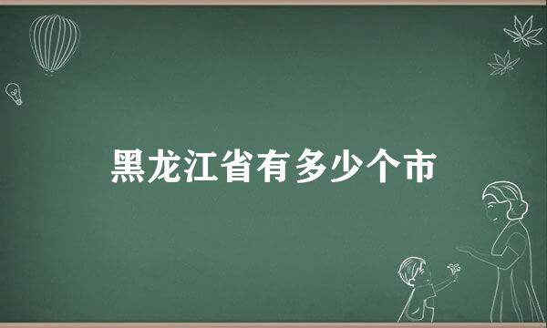 黑龙江省有多少个市