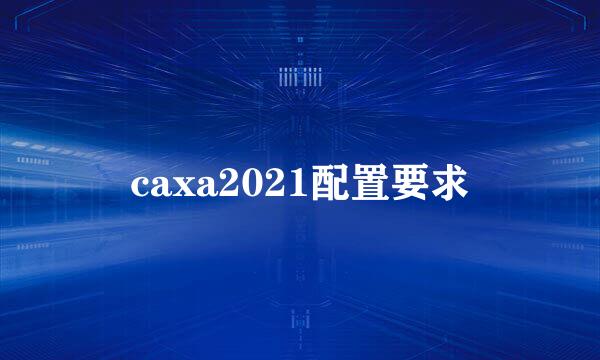 caxa2021配置要求