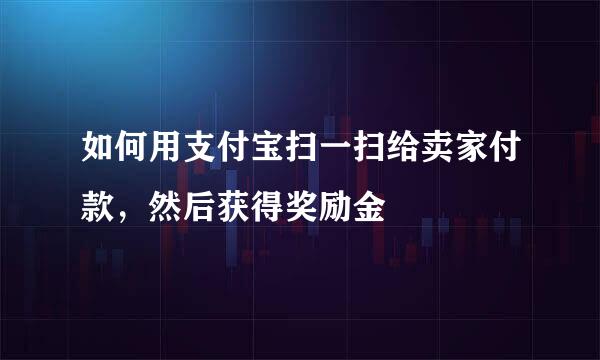 如何用支付宝扫一扫给卖家付款，然后获得奖励金