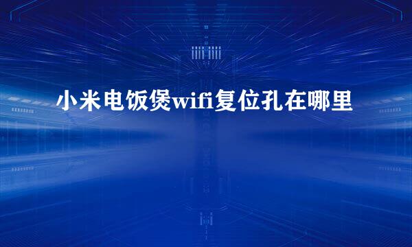 小米电饭煲wifi复位孔在哪里