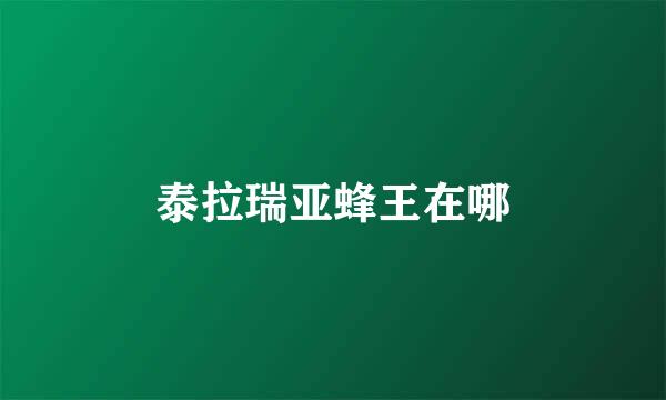 泰拉瑞亚蜂王在哪