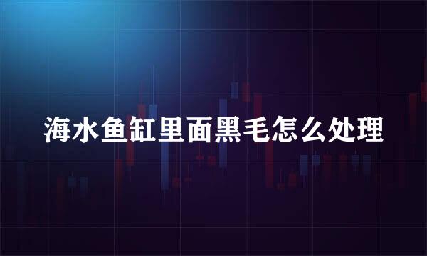 海水鱼缸里面黑毛怎么处理