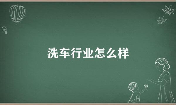 洗车行业怎么样