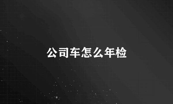 公司车怎么年检