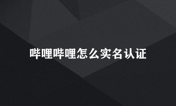 哔哩哔哩怎么实名认证