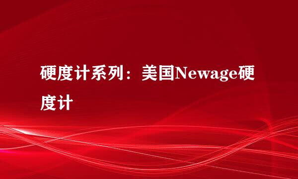 硬度计系列：美国Newage硬度计