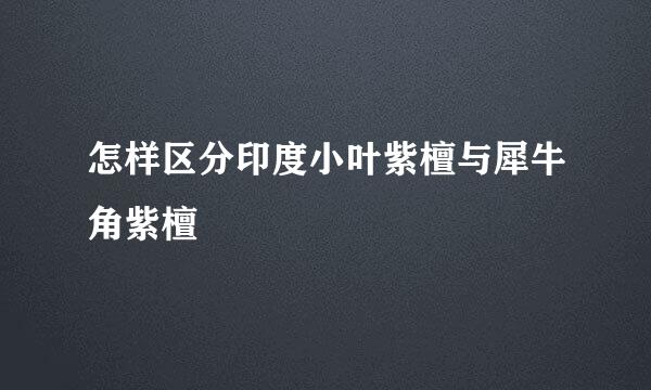 怎样区分印度小叶紫檀与犀牛角紫檀