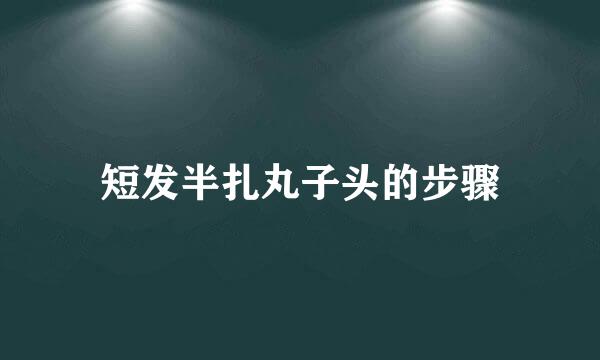 短发半扎丸子头的步骤