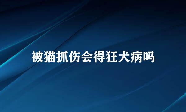 被猫抓伤会得狂犬病吗