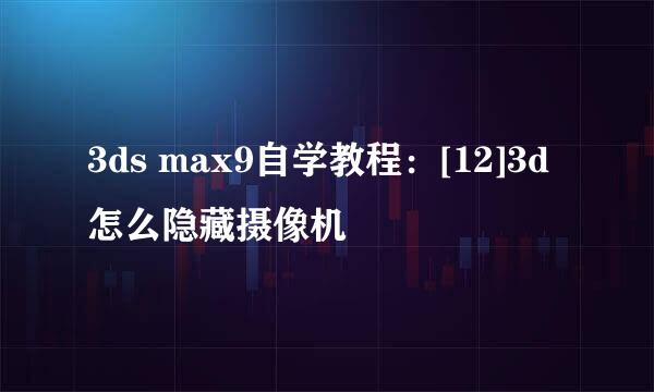 3ds max9自学教程：[12]3d怎么隐藏摄像机