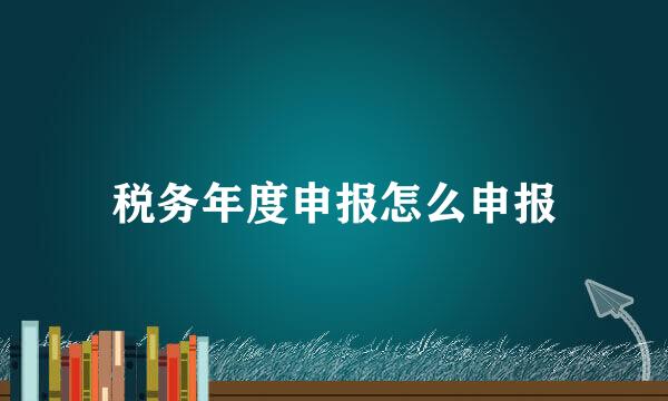 税务年度申报怎么申报