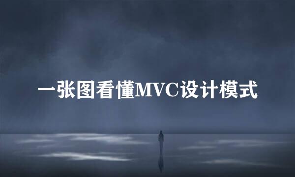 一张图看懂MVC设计模式