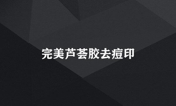 完美芦荟胶去痘印
