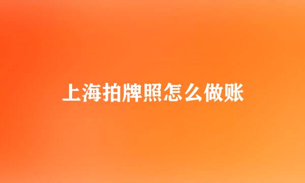 上海拍牌照怎么做账