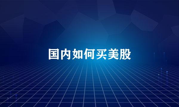 国内如何买美股