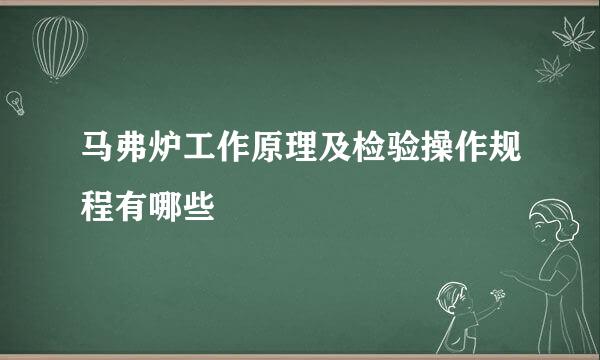 马弗炉工作原理及检验操作规程有哪些