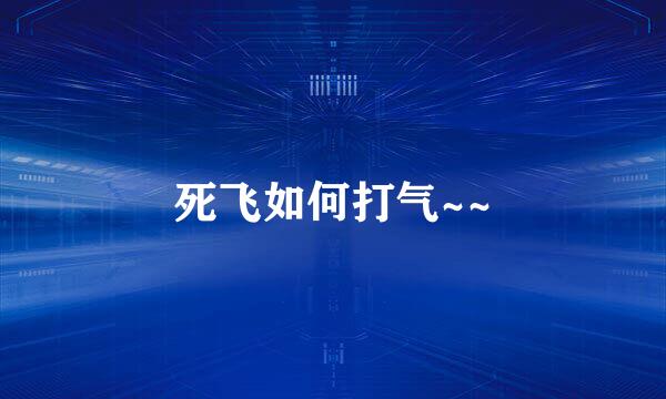 死飞如何打气~~
