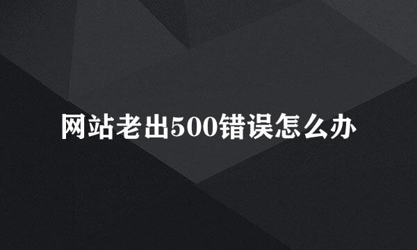 网站老出500错误怎么办