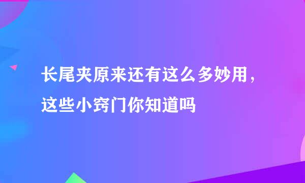 长尾夹原来还有这么多妙用，这些小窍门你知道吗