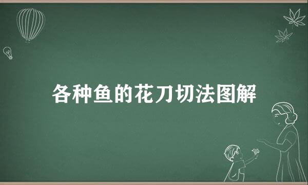 各种鱼的花刀切法图解