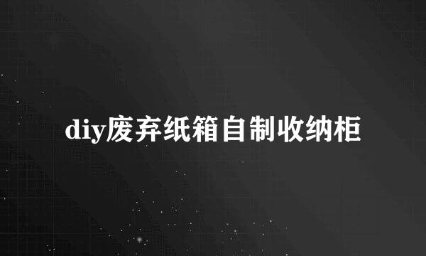 diy废弃纸箱自制收纳柜