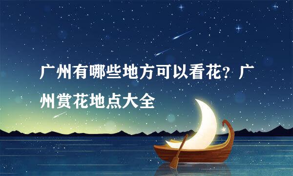 广州有哪些地方可以看花？广州赏花地点大全