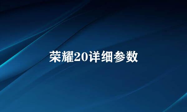 荣耀20详细参数