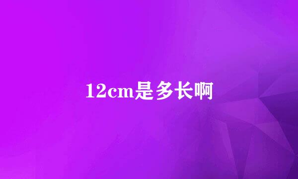 12cm是多长啊