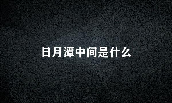 日月潭中间是什么